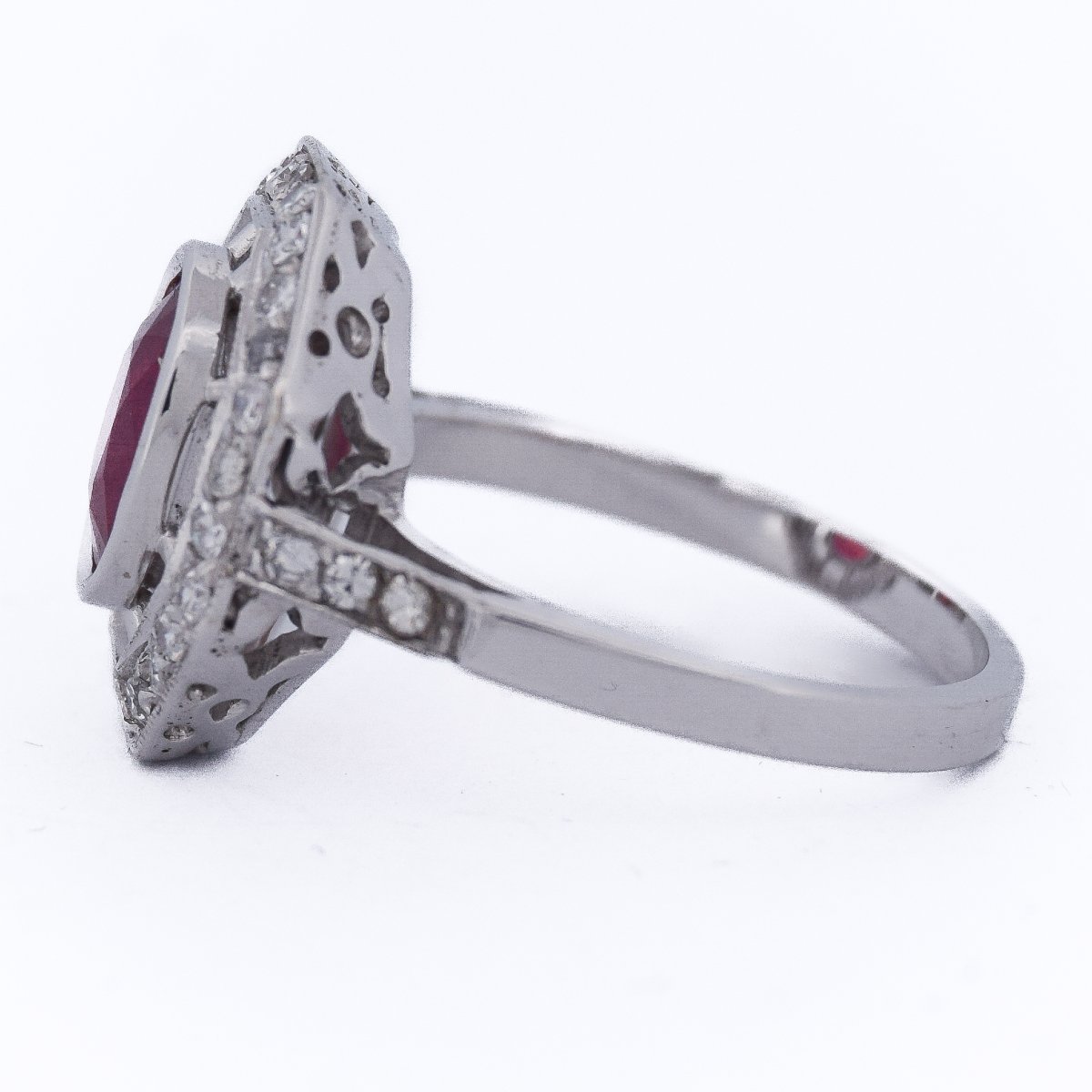 Anello Art Déco rubino diamanti   AN107 (0589)-photo-4