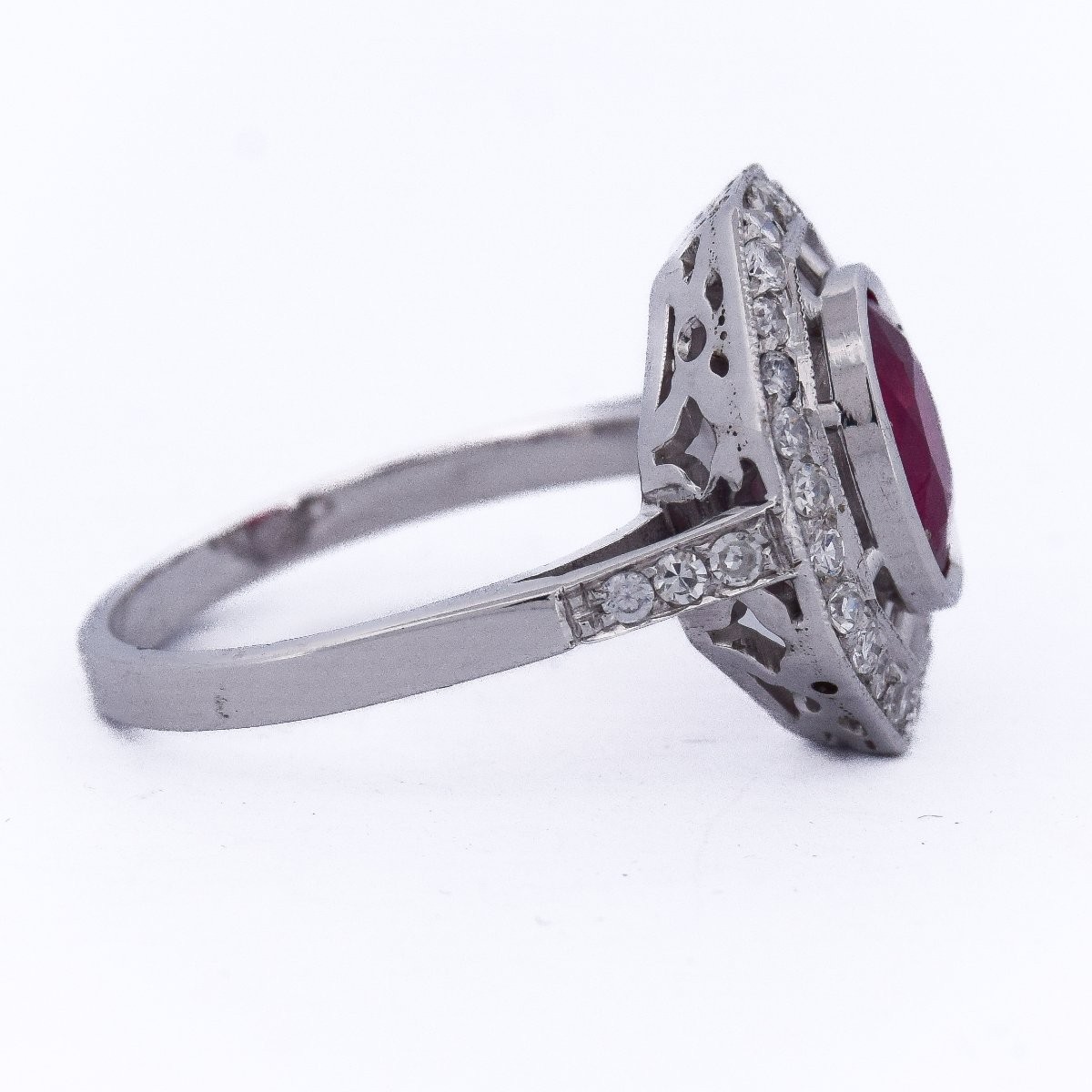 Anello Art Déco rubino diamanti   AN107 (0589)-photo-7