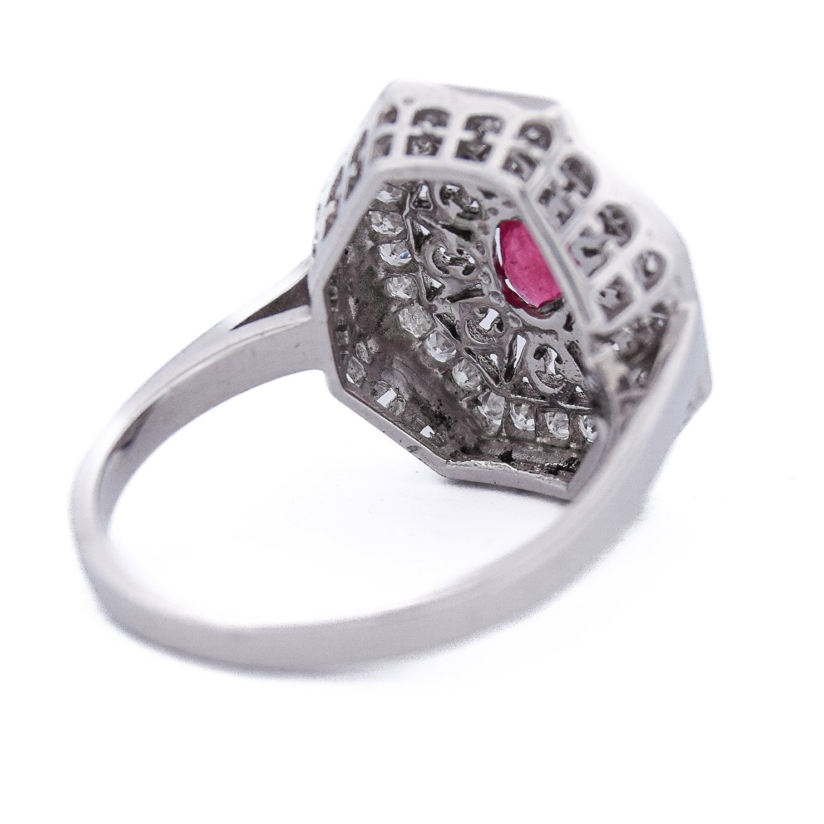 Anello Art Déco rubino diamanti  AN111 (0079)-photo-2