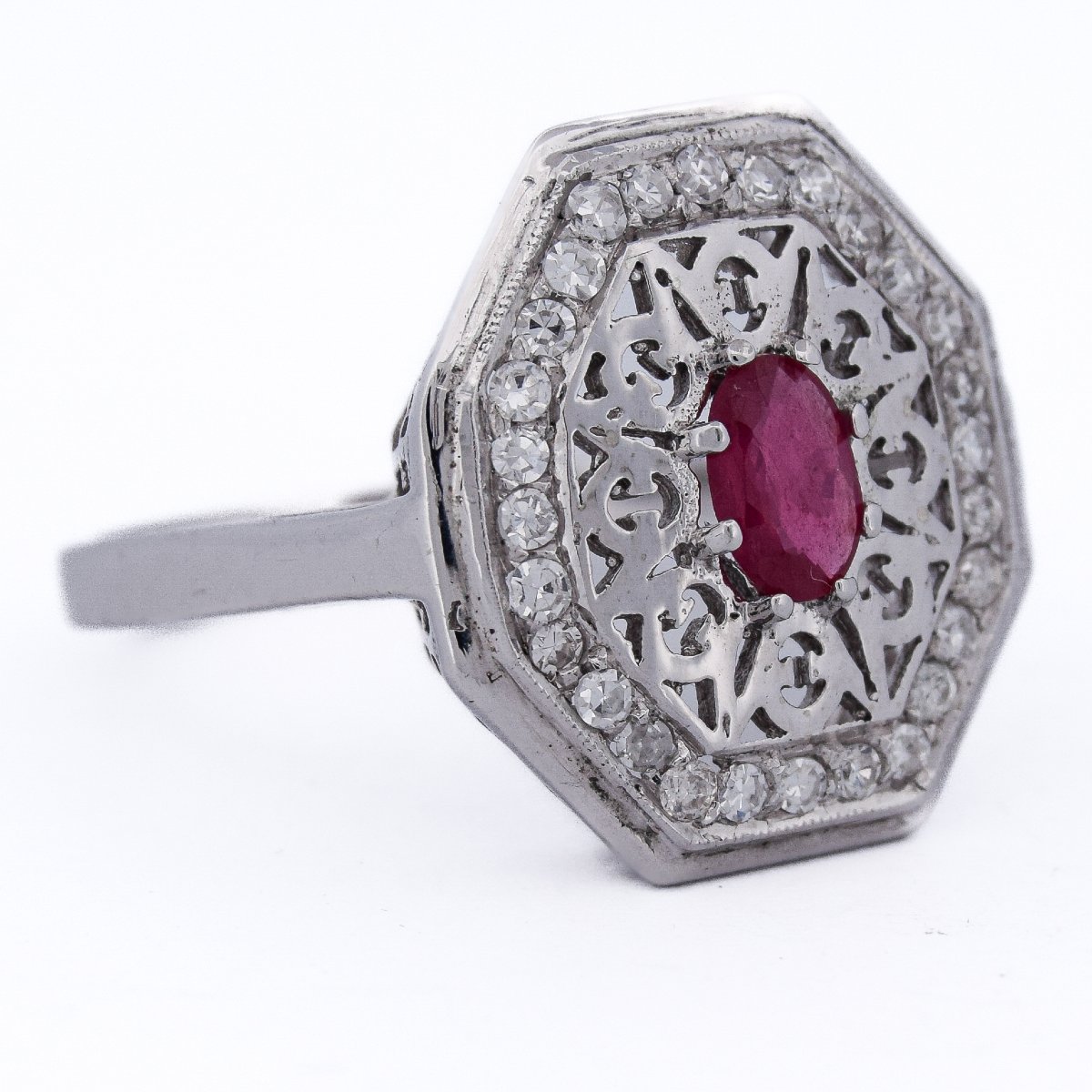 Anello Art Déco rubino diamanti  AN111 (0079)-photo-4