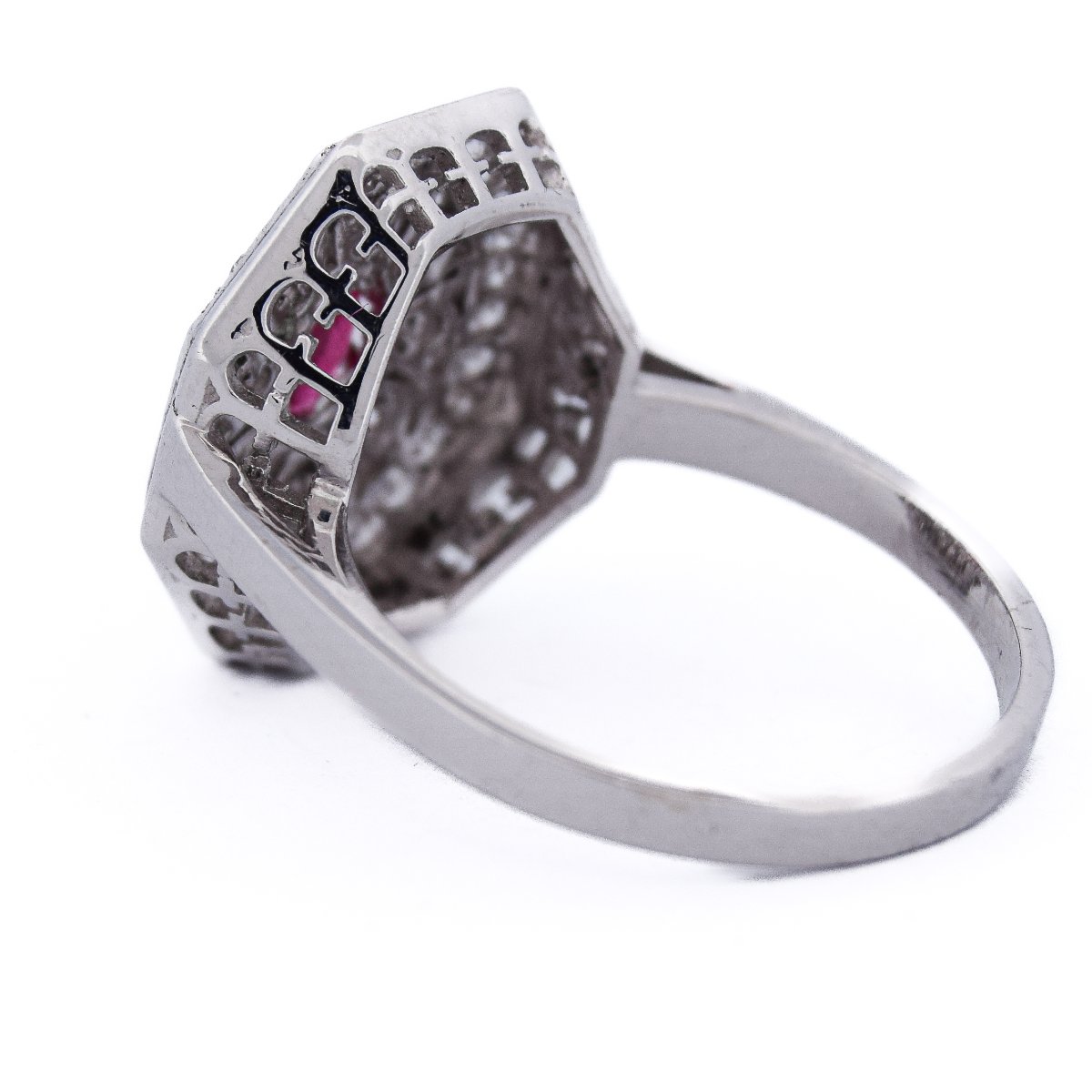 Anello Art Déco rubino diamanti  AN111 (0079)-photo-4