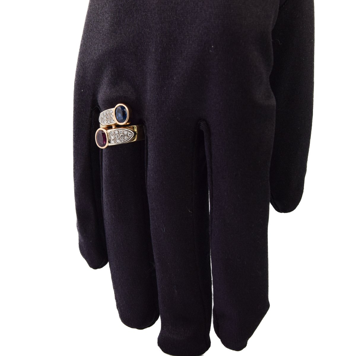Anello Vintage Oro 18 kt con Rubino Zaffiro e Diamanti  AN24 112-103 (00019)-photo-2