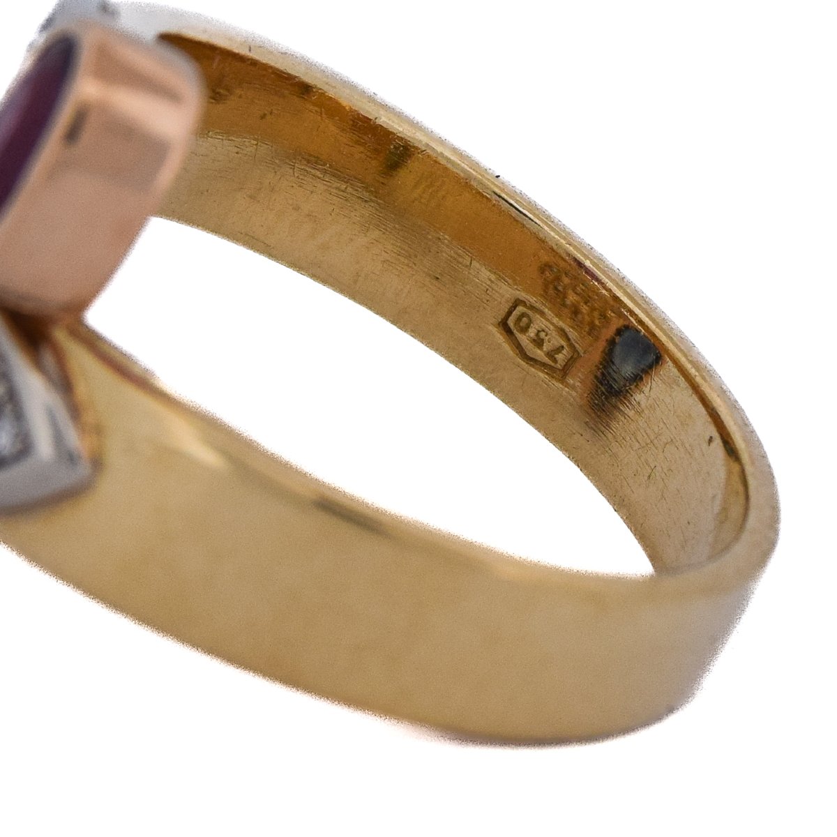 Anello Vintage Oro 18 kt con Rubino Zaffiro e Diamanti  AN24 112-103 (00019)-photo-3