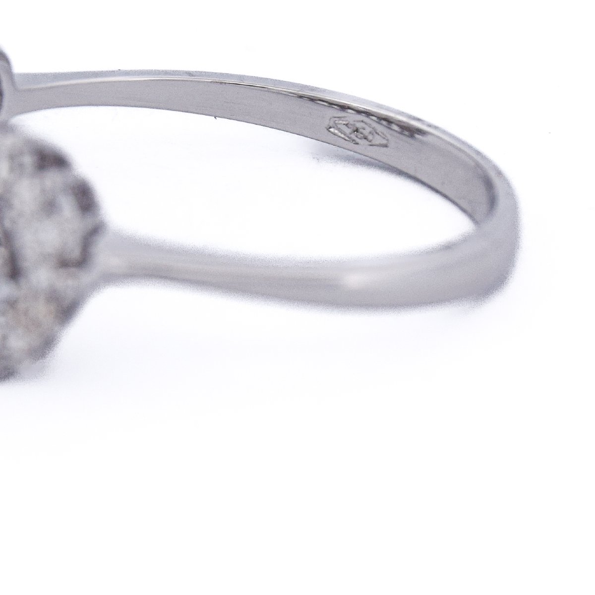 Anello Contemporaneo Oro Bianco 18 kt con Zaffiri e Diamanti   AN384 (5179)-photo-2