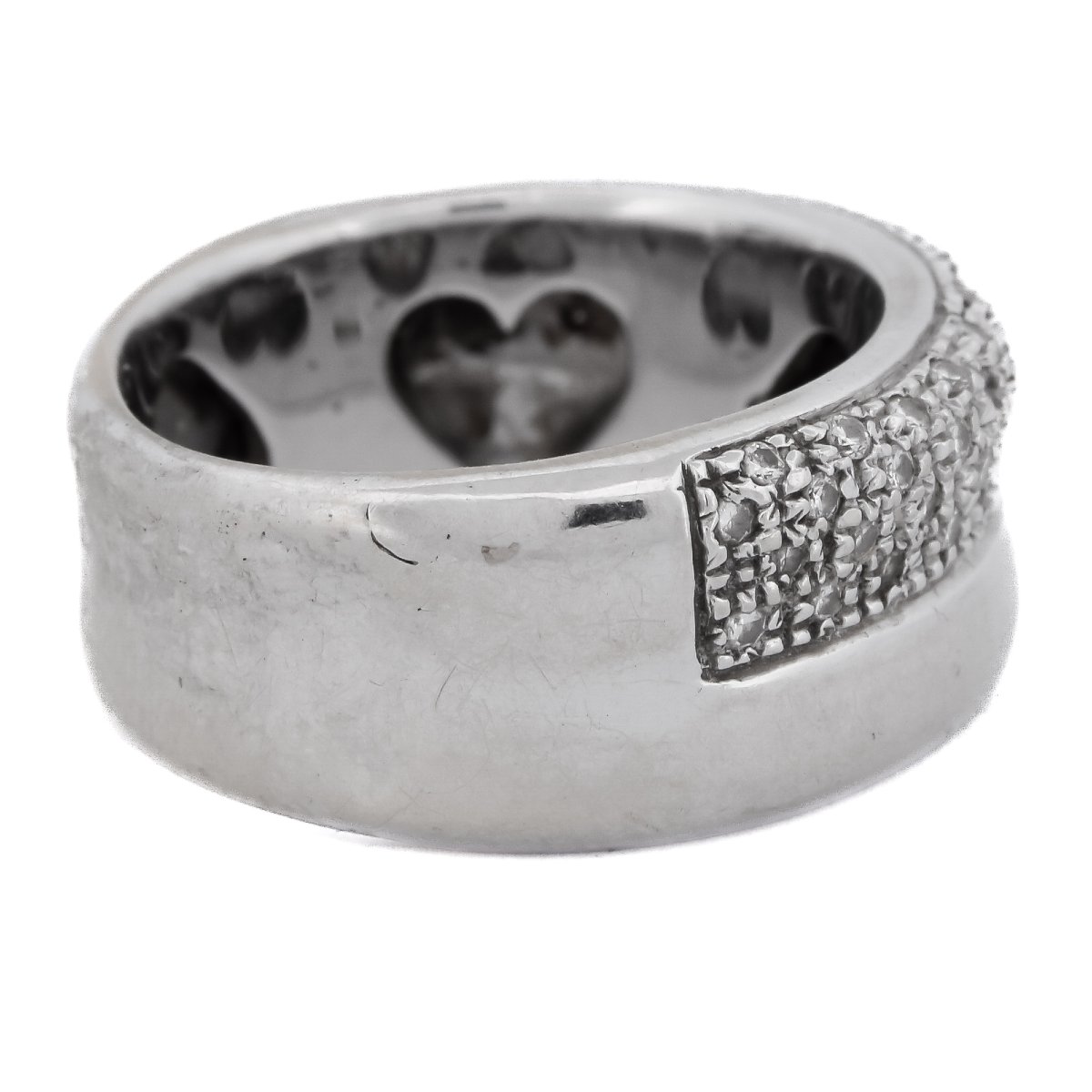 Anello vintage in oro bianco 18 kt con diamanti    AN133 112-194 (05919)-photo-3