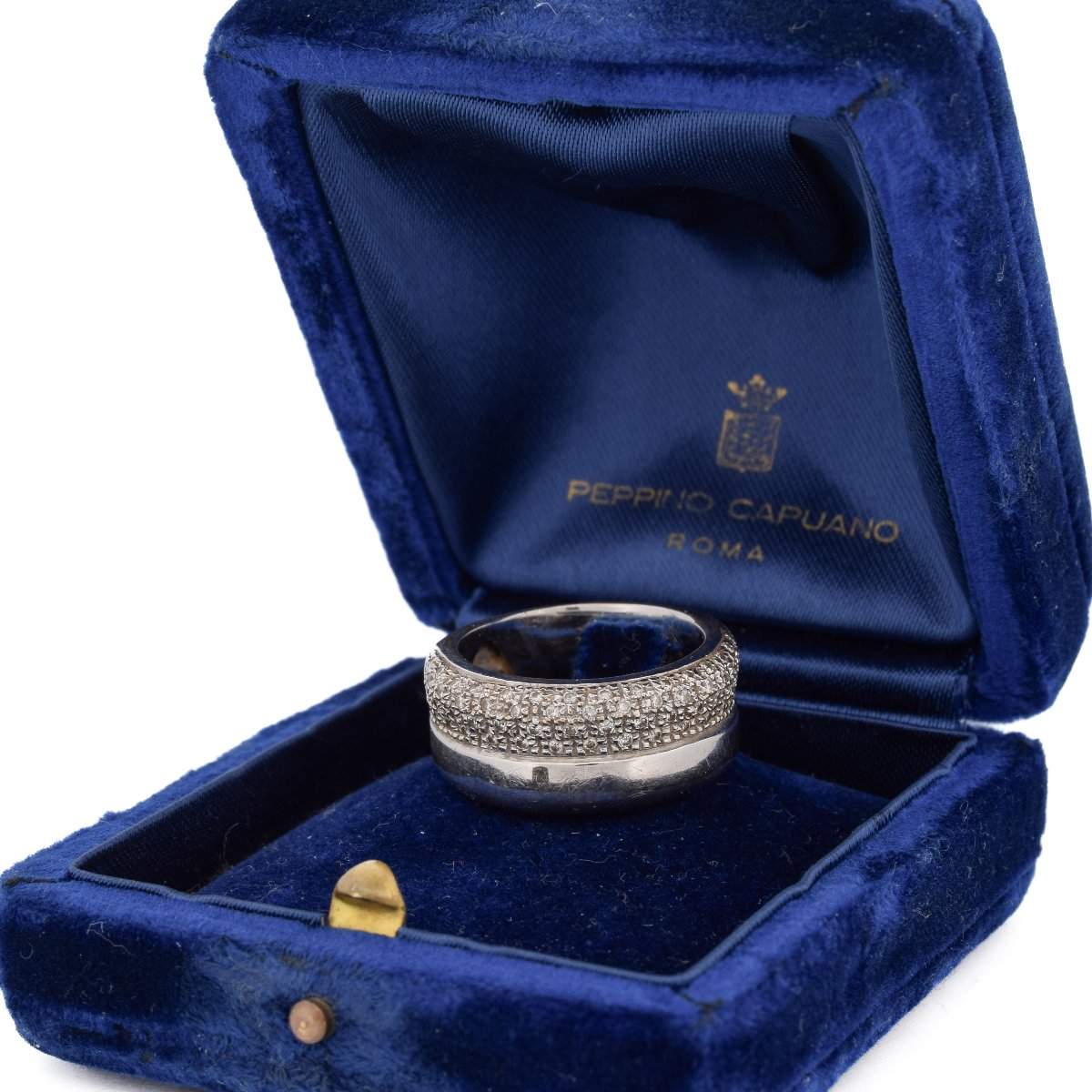 Anello vintage in oro bianco 18 kt con diamanti    AN133 112-194 (05919)-photo-2