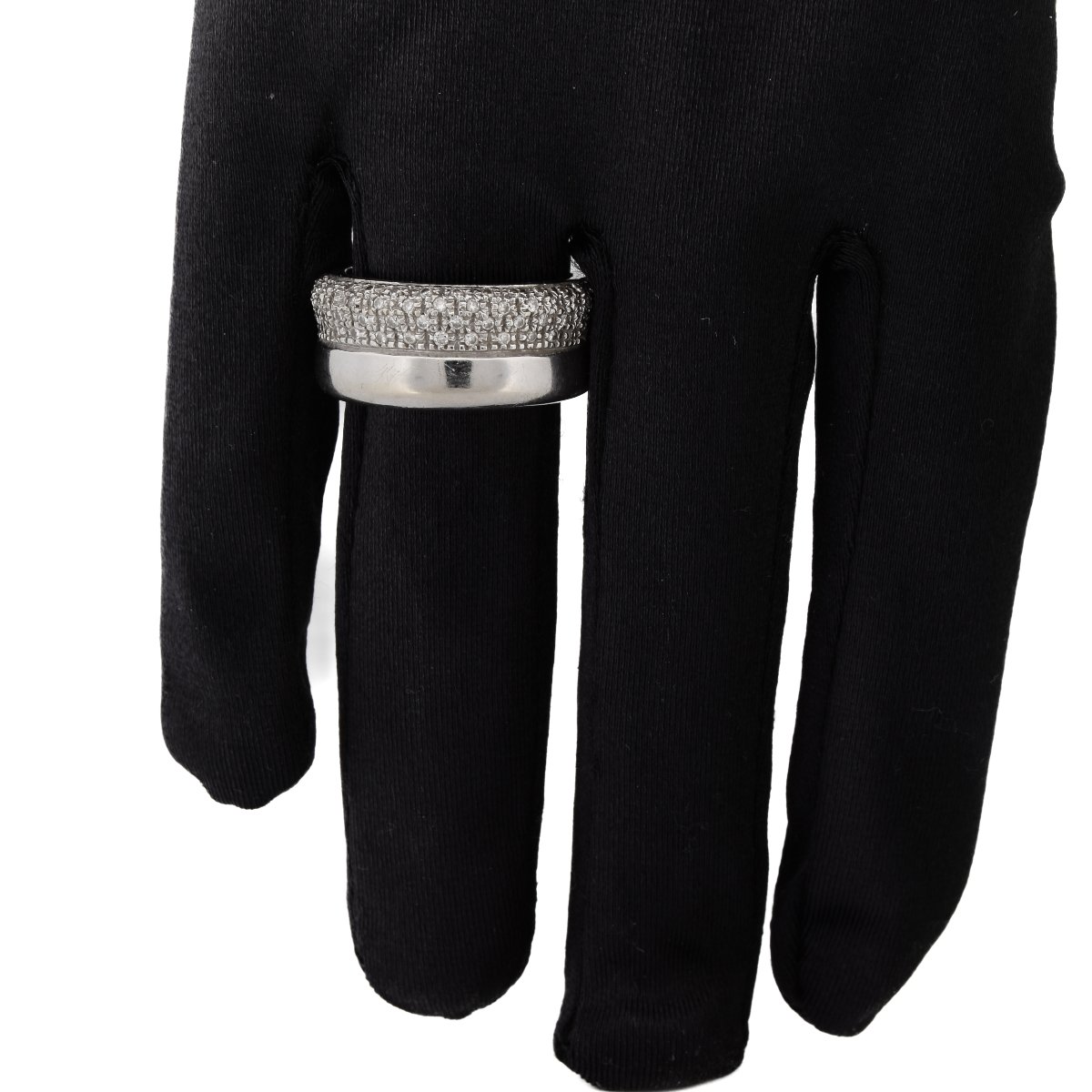 Anello vintage in oro bianco 18 kt con diamanti    AN133 112-194 (05919)-photo-3