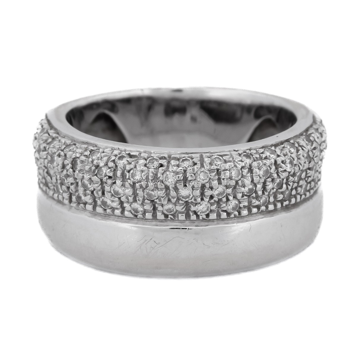 Anello vintage in oro bianco 18 kt con diamanti    AN133 112-194 (05919)