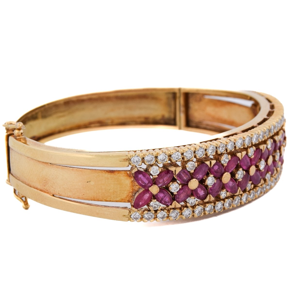 Bracciale Oro Giallo 18kt Diamanti Rubini   BR26 114-29 (05259)-photo-2