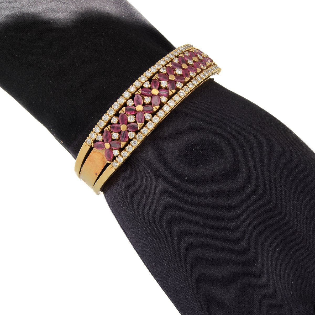 Bracciale Oro Giallo 18kt Diamanti Rubini   BR26 114-29 (05259)-photo-4