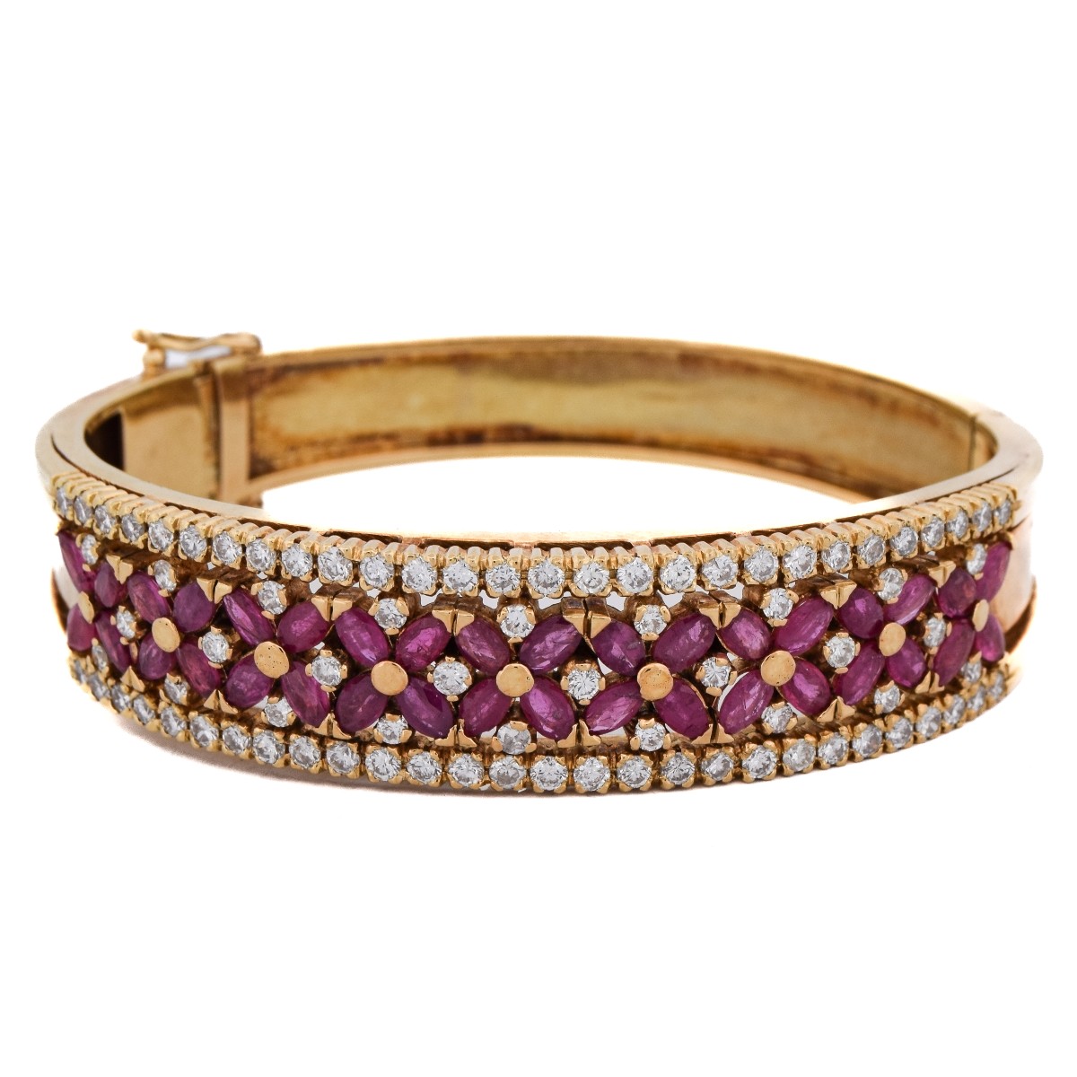 Bracciale Oro Giallo 18kt Diamanti Rubini   BR26 114-29 (05259)