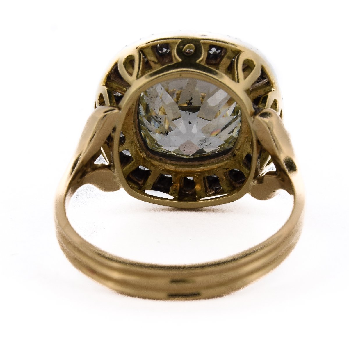 Anello Vittoriano Oro 18kt Argento Diamante 3,90 Carati   AN604 (000419)-photo-4