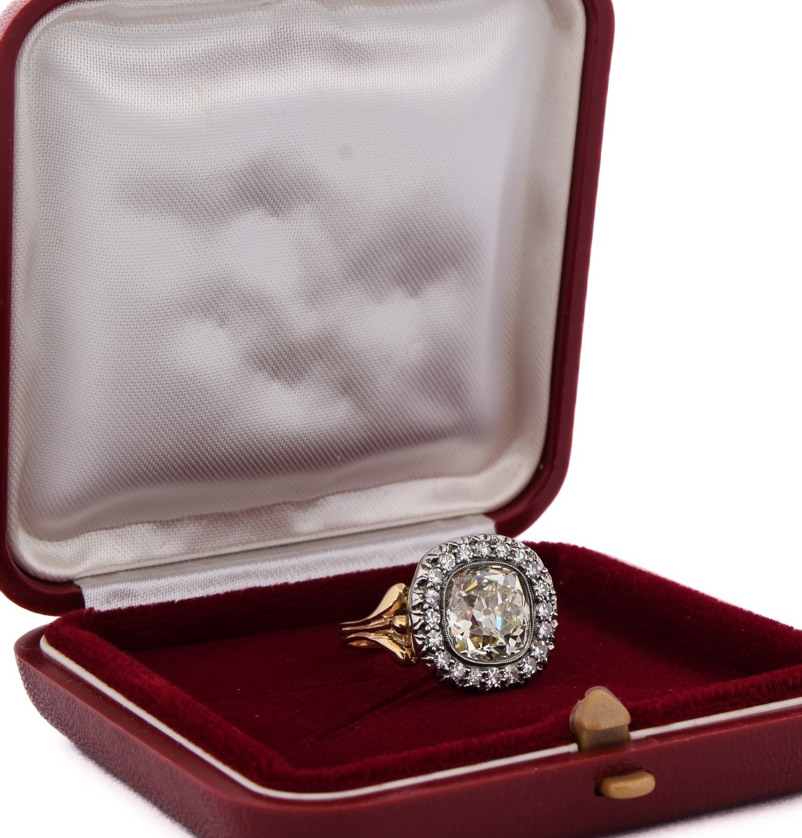 Anello Vittoriano Oro 18kt Argento Diamante 3,90 Carati   AN604 (000419)-photo-5