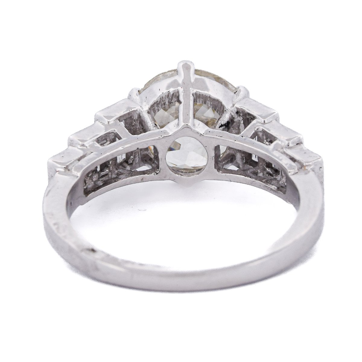 Anello Art Déco Platino Diamante 3,50 Carati      AN607 (002319)-photo-4