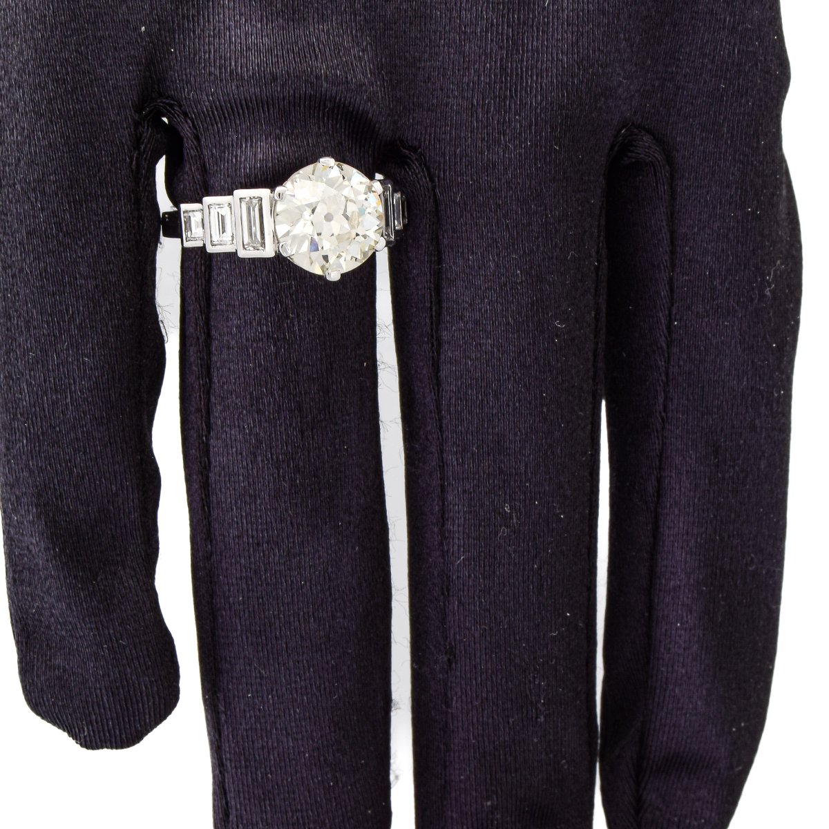 Anello Art Déco Platino Diamante 3,50 Carati      AN607 (002319)-photo-4