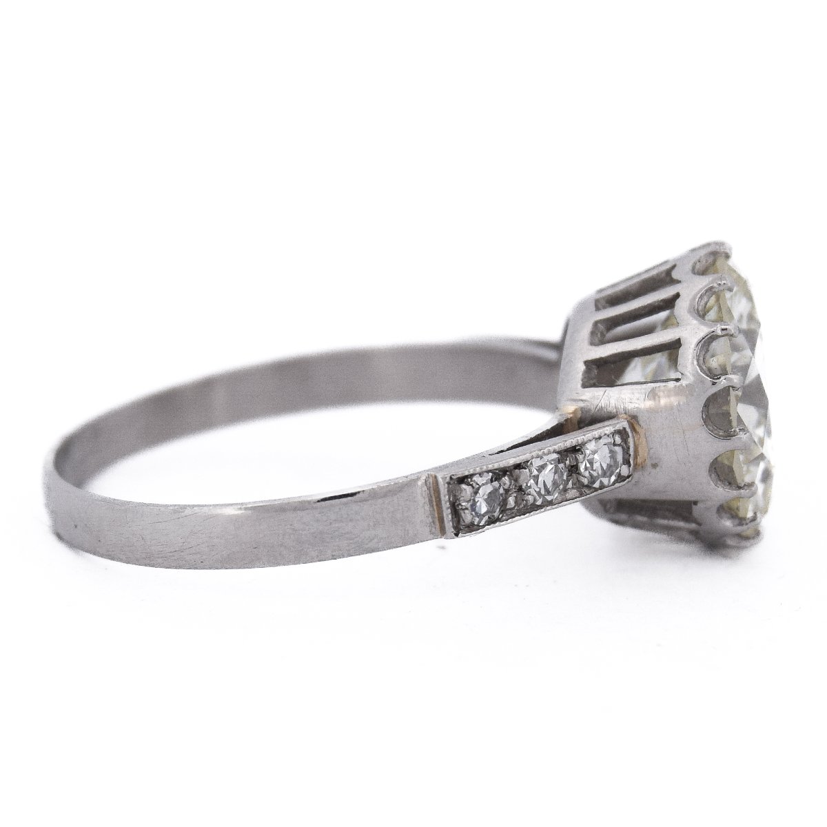 Anello Solitario Retrò Diamante 3,6 Carati Platino    AN278 (000519)-photo-3