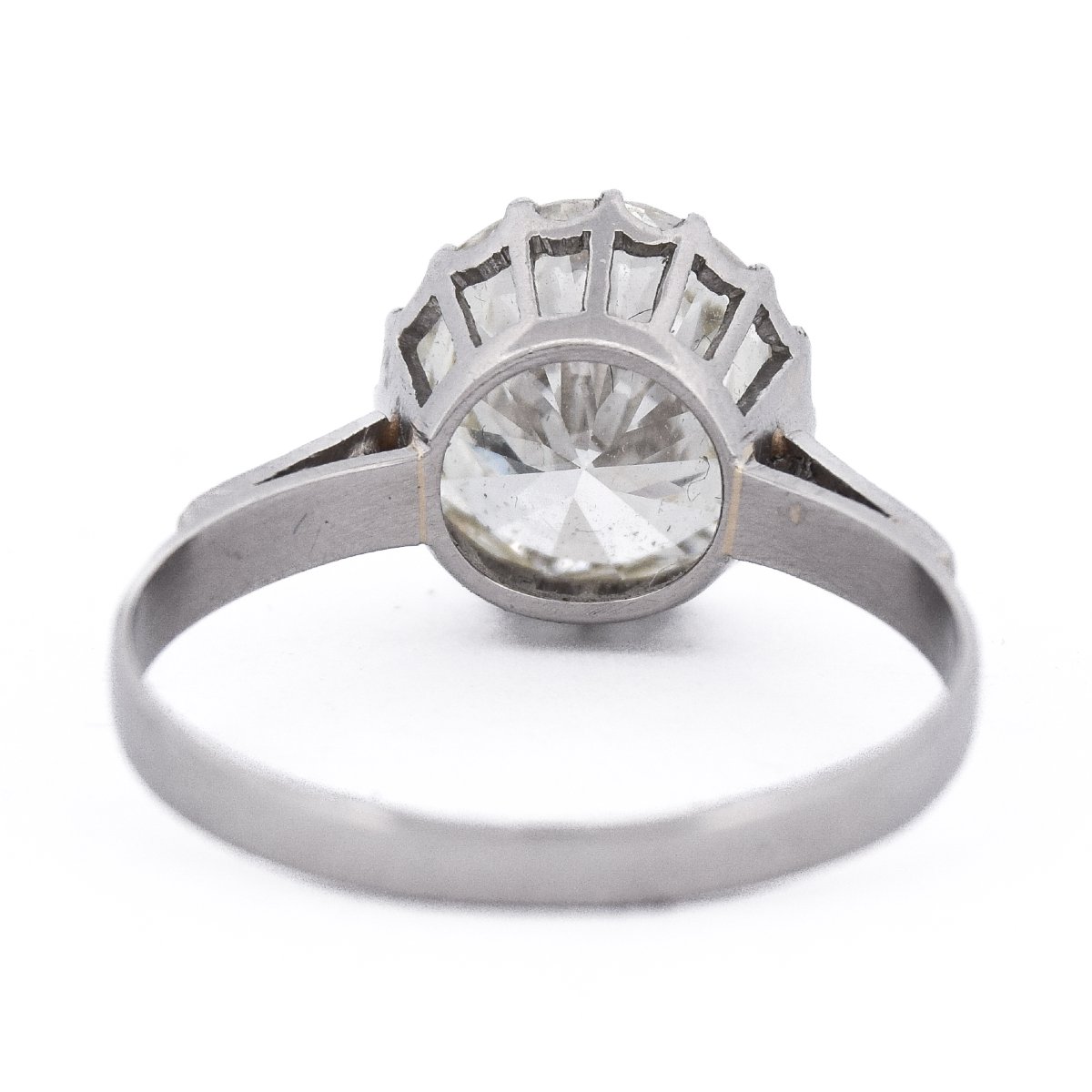 Anello Solitario Retrò Diamante 3,6 Carati Platino    AN278 (000519)-photo-4