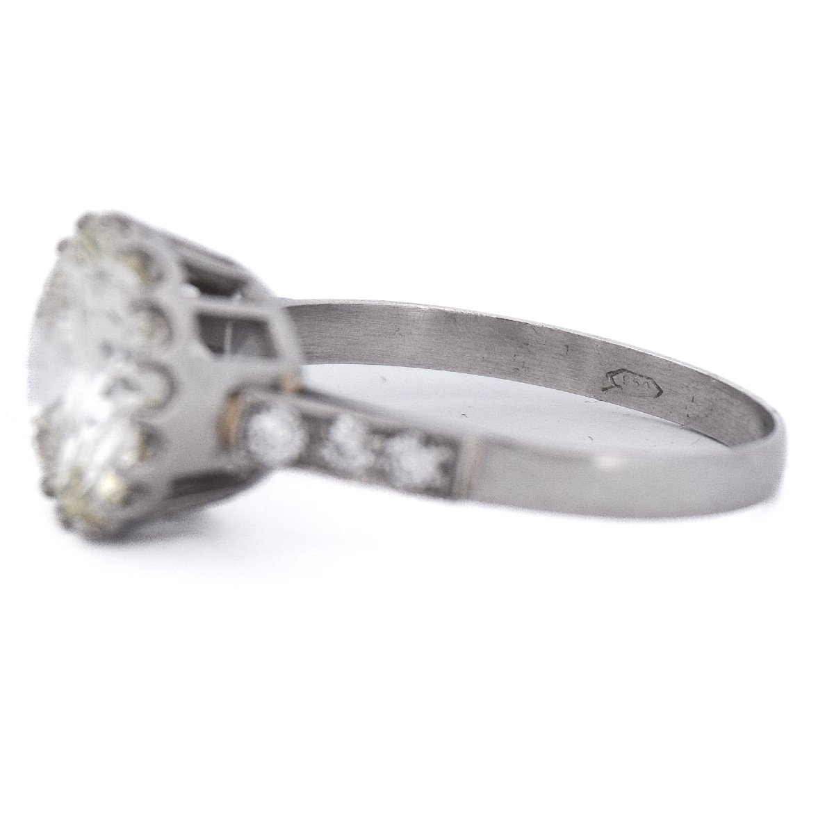 Anello Solitario Retrò Diamante 3,6 Carati Platino    AN278 (000519)-photo-2