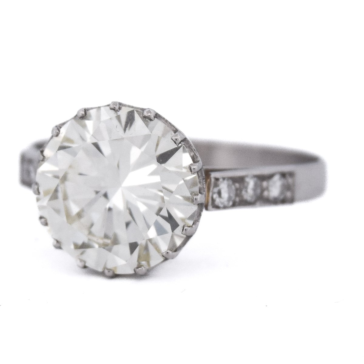 Anello Solitario Retrò Diamante 3,6 Carati Platino    AN278 (000519)-photo-4