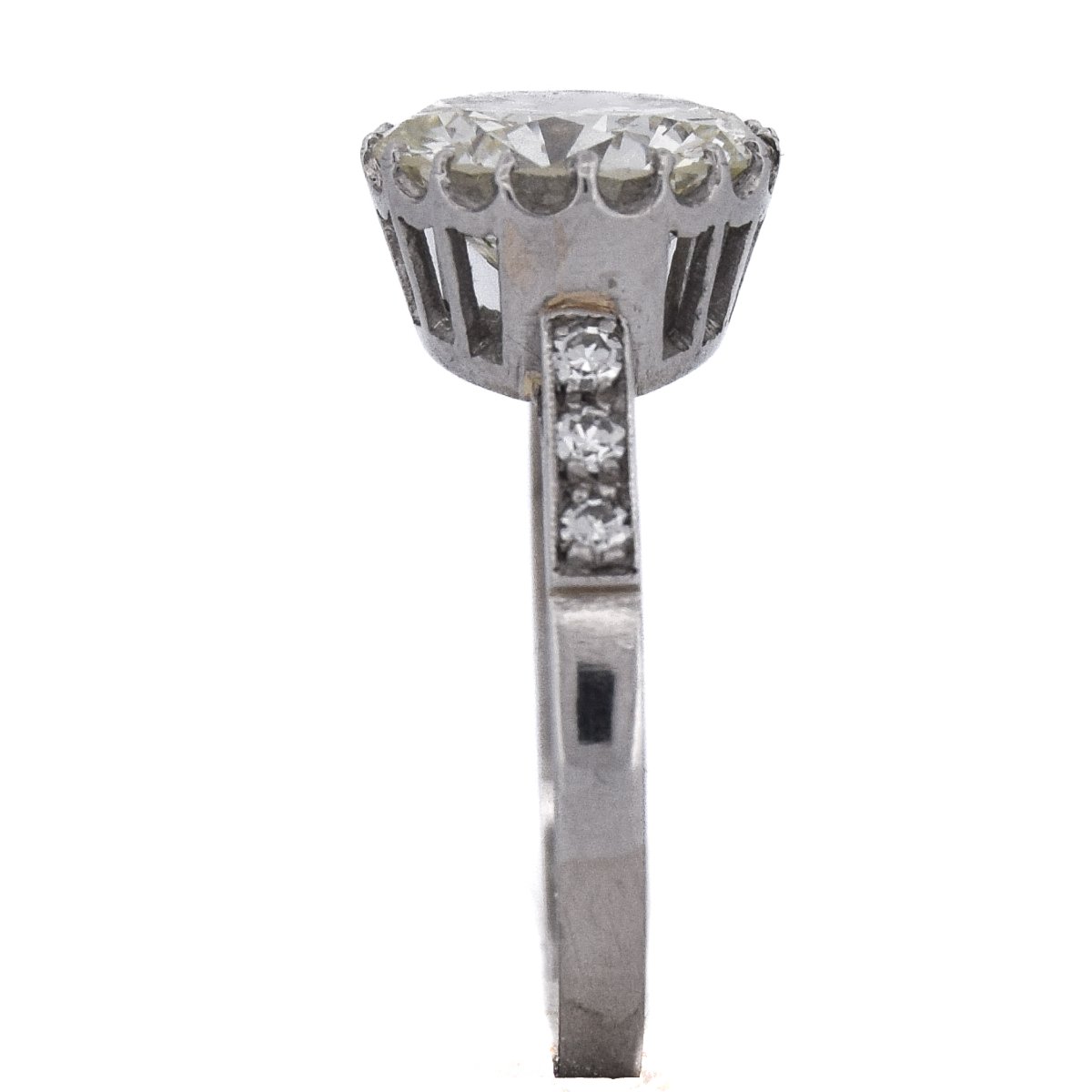 Anello Solitario Retrò Diamante 3,6 Carati Platino    AN278 (000519)-photo-6