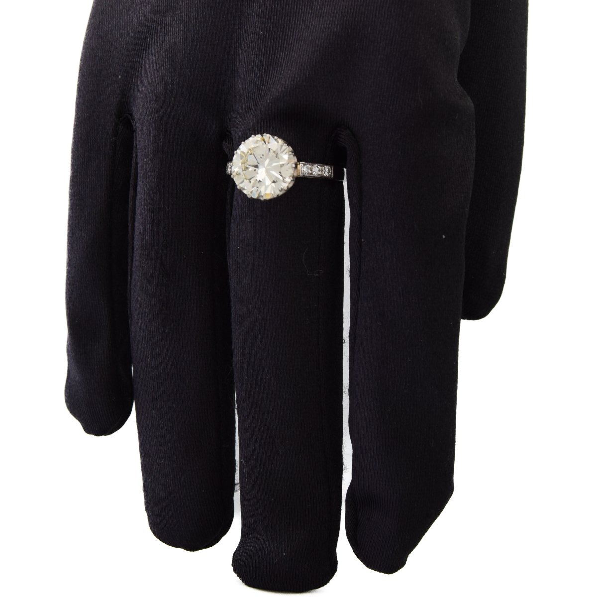 Anello Solitario Retrò Diamante 3,6 Carati Platino    AN278 (000519)-photo-7