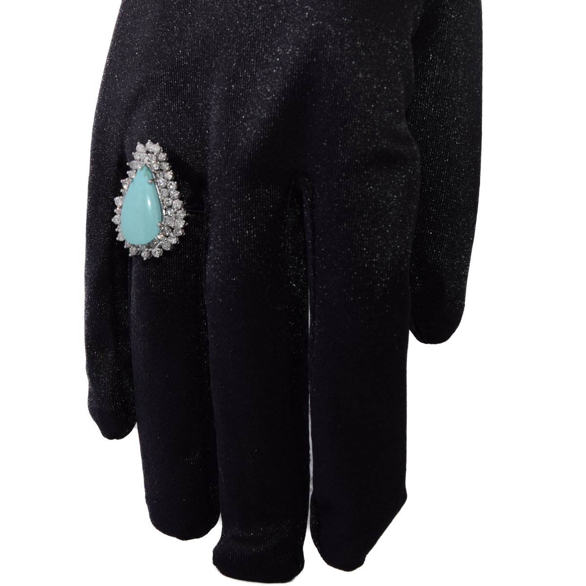 Anello Vintage Turchese e Diamanti Oro 18 Carati     AN612 (05519)-photo-7