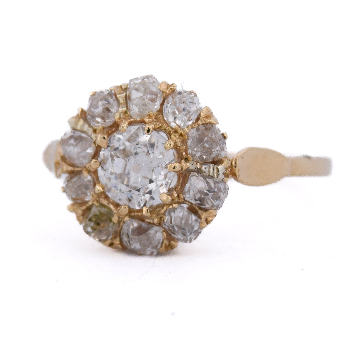 Anello Stile Vittoriano Diamanti Taglio Antico Oro 18 Carati    AN585 (00019)-photo-4