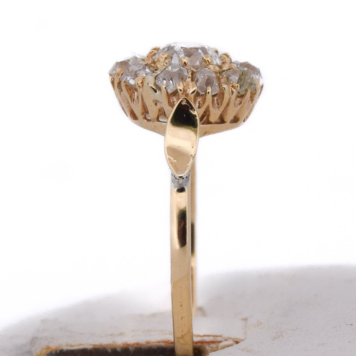 Anello Stile Vittoriano Diamanti Taglio Antico Oro 18 Carati    AN585 (00019)-photo-6