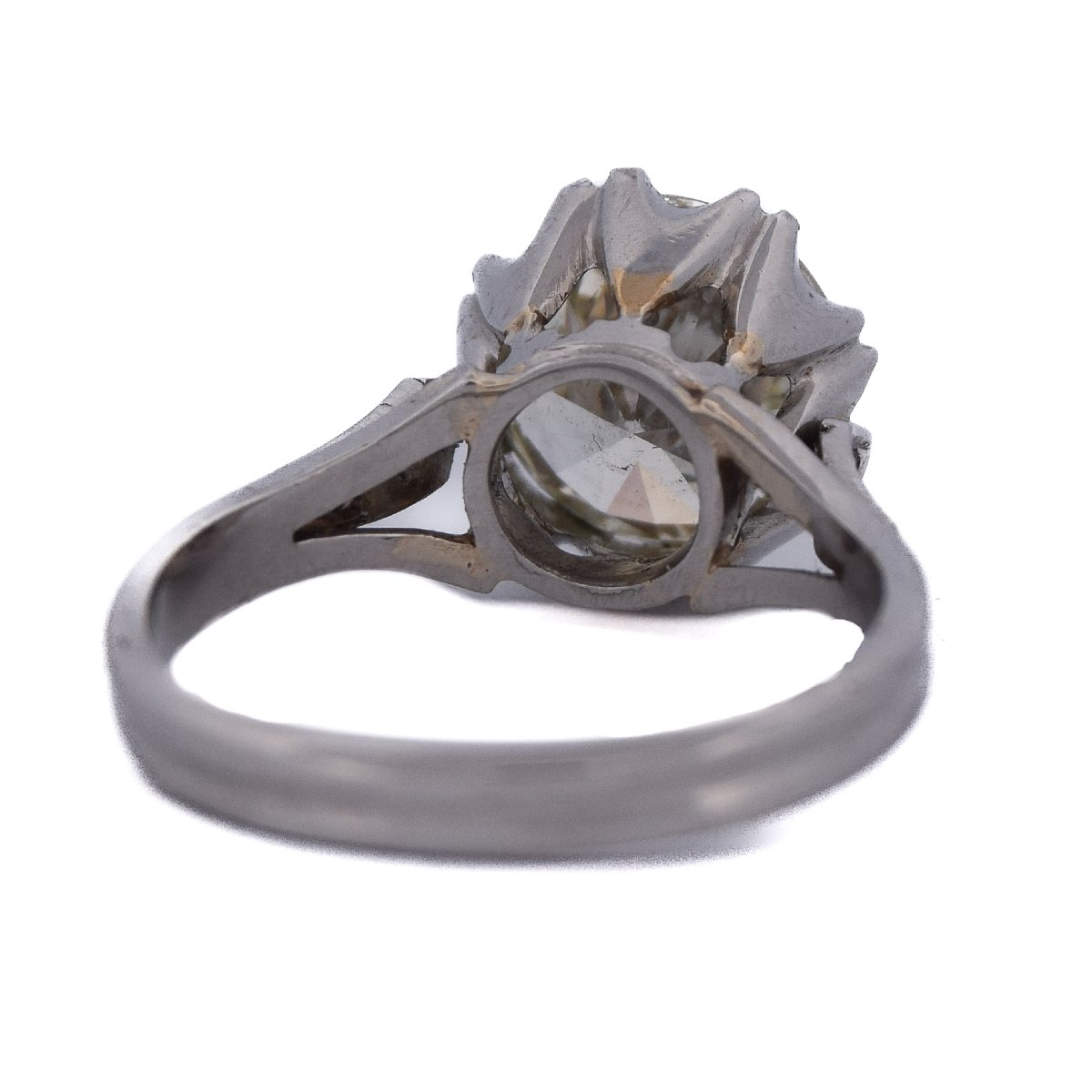 Anello Solitario Retrò Diamante 3,01 Carati Platino   AN279 (000419)-photo-2