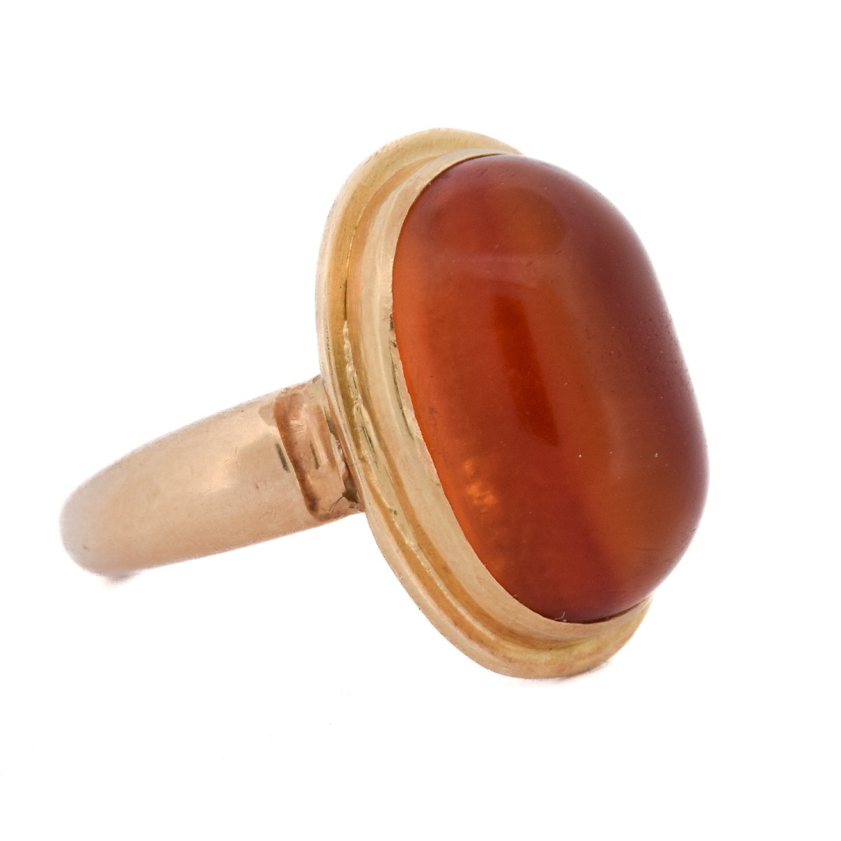 Anello Vintage Ambra Oro Giallo 18 Carati Anni ’60    AN170 112-218 (0789)-photo-2