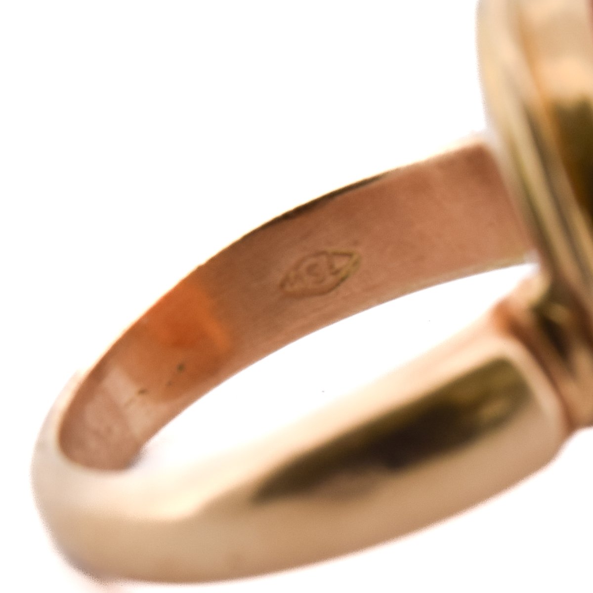Anello Vintage Ambra Oro Giallo 18 Carati Anni ’60    AN170 112-218 (0789)-photo-4