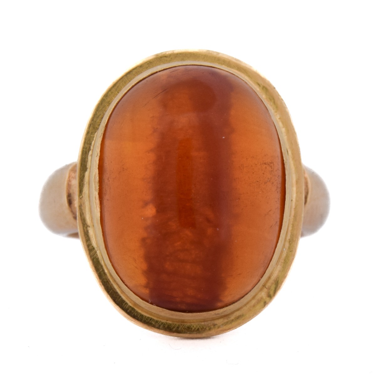 Anello Vintage Ambra Oro Giallo 18 Carati Anni ’60    AN170 112-218 (0789)