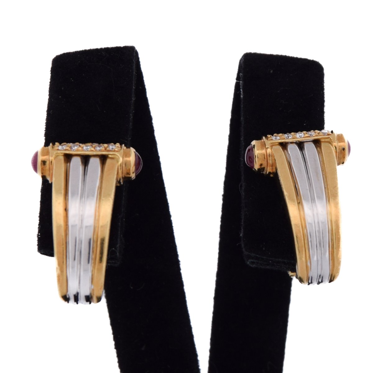 Orecchini Piaget Oro 18kt Diamanti e Rubini   OR185 107-120 (00529)-photo-1