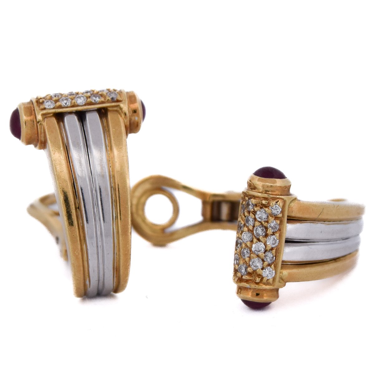 Orecchini Piaget Oro 18kt Diamanti e Rubini   OR185 107-120 (00529)-photo-3