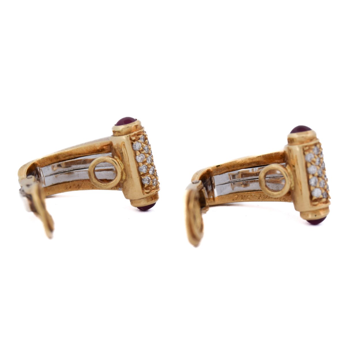 Orecchini Piaget Oro 18kt Diamanti e Rubini   OR185 107-120 (00529)-photo-4