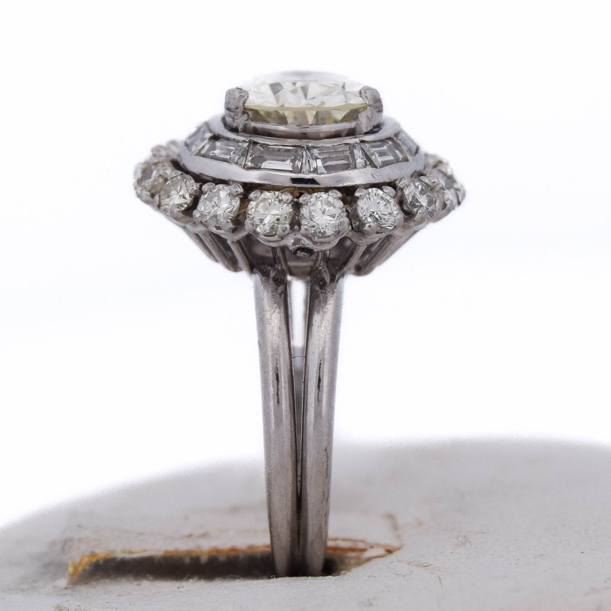 Anello Art Déco Anni ’30 Diamante Taglio Pera in Platino   AN340-photo-1