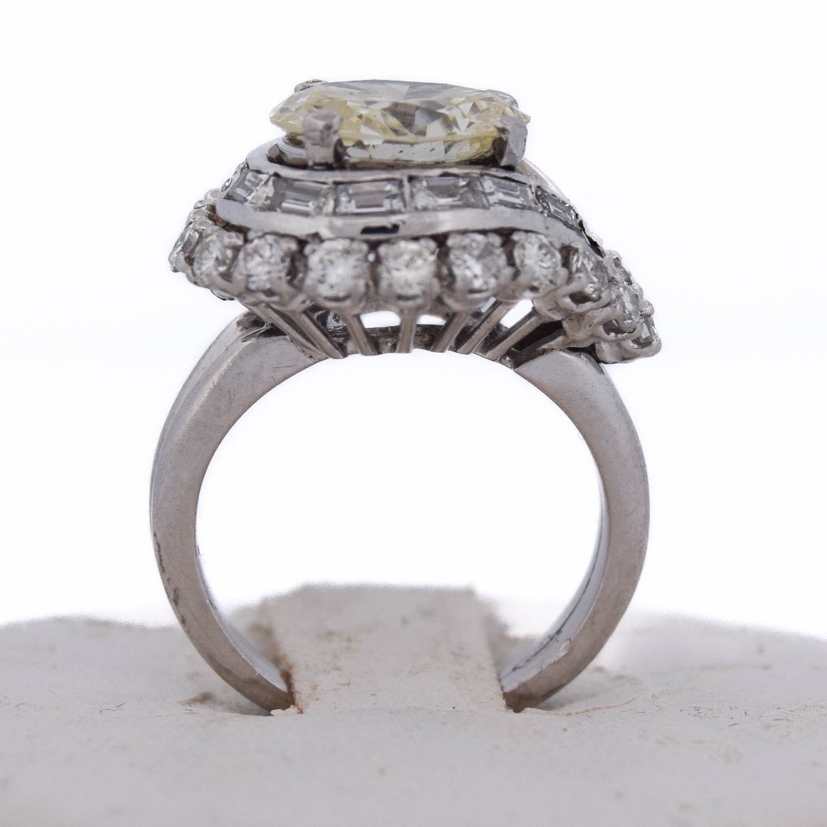 Anello Art Déco Anni ’30 Diamante Taglio Pera in Platino   AN340-photo-4
