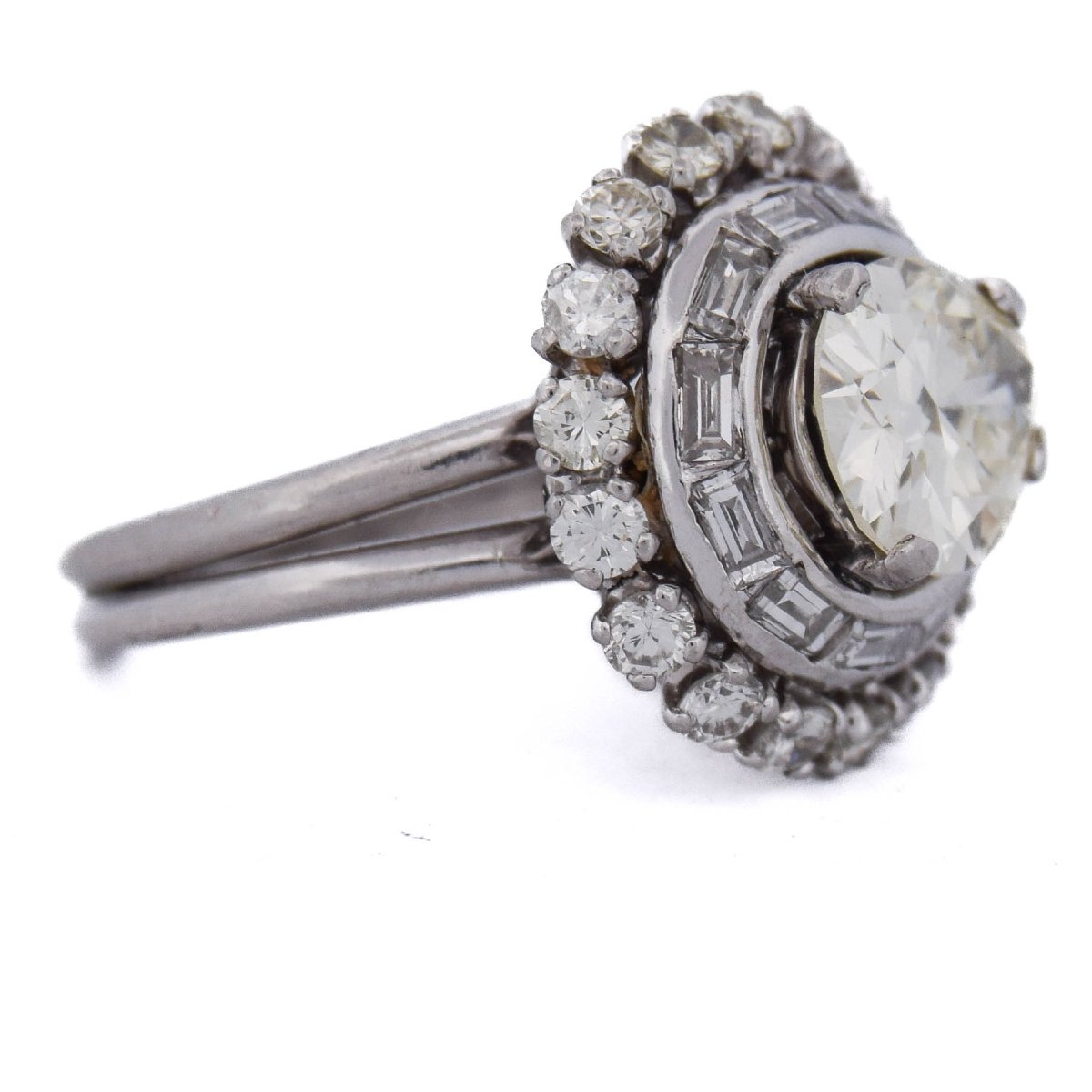 Anello Art Déco Anni ’30 Diamante Taglio Pera in Platino   AN340-photo-8