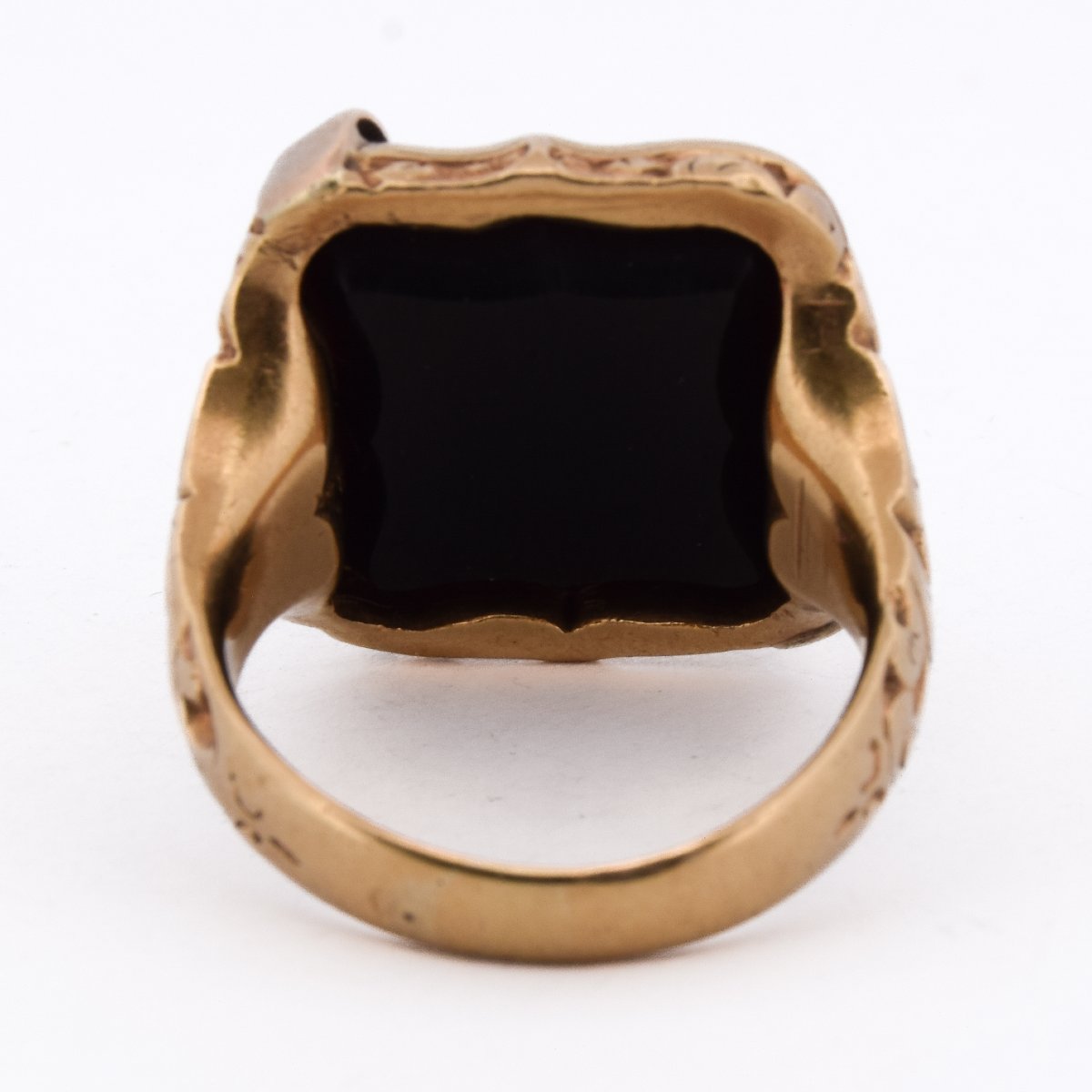 Anello Chevalier Scozzese XIX Secolo Oro 18kt Stemma Montrose Intaglio Sardonica  AN640 -photo-4