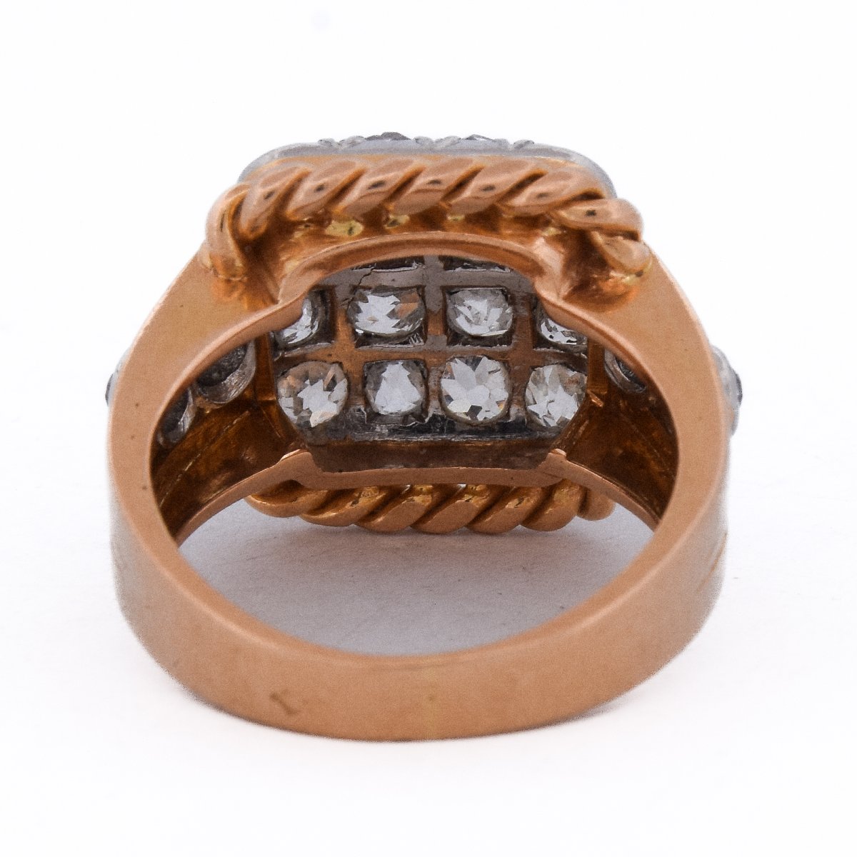 Anello Art Déco Oro 18kt e Platino Diamanti 2.5 Carati    (AN643)-photo-4