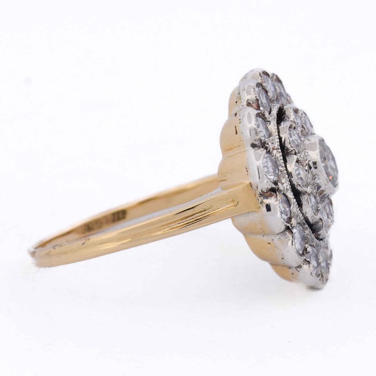 Anello Margherita Edwardiano in Oro 18 KT con Diamanti    AN645 112-427 (0069)-photo-3
