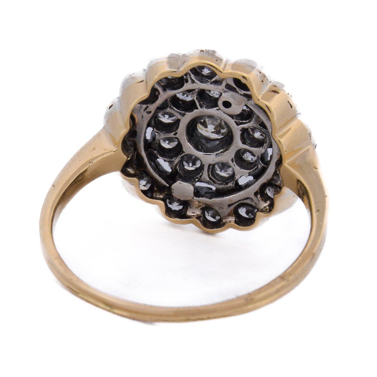 Anello Margherita Edwardiano in Oro 18 KT con Diamanti    AN645 112-427 (0069)-photo-4