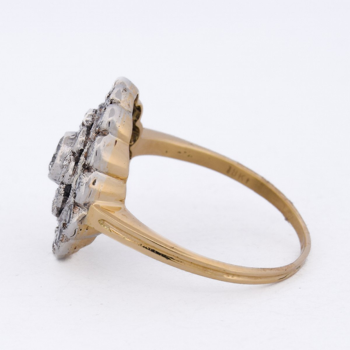 Anello Margherita Edwardiano in Oro 18 KT con Diamanti    AN645 112-427 (0069)-photo-1