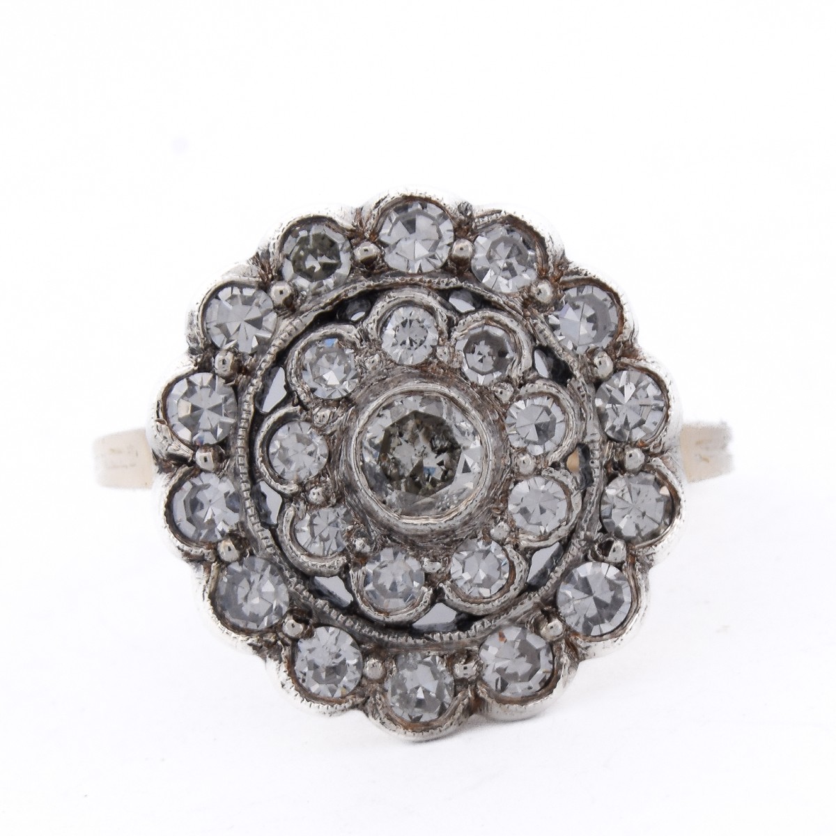Anello Margherita Edwardiano in Oro 18 KT con Diamanti    AN645 112-427 (0069)