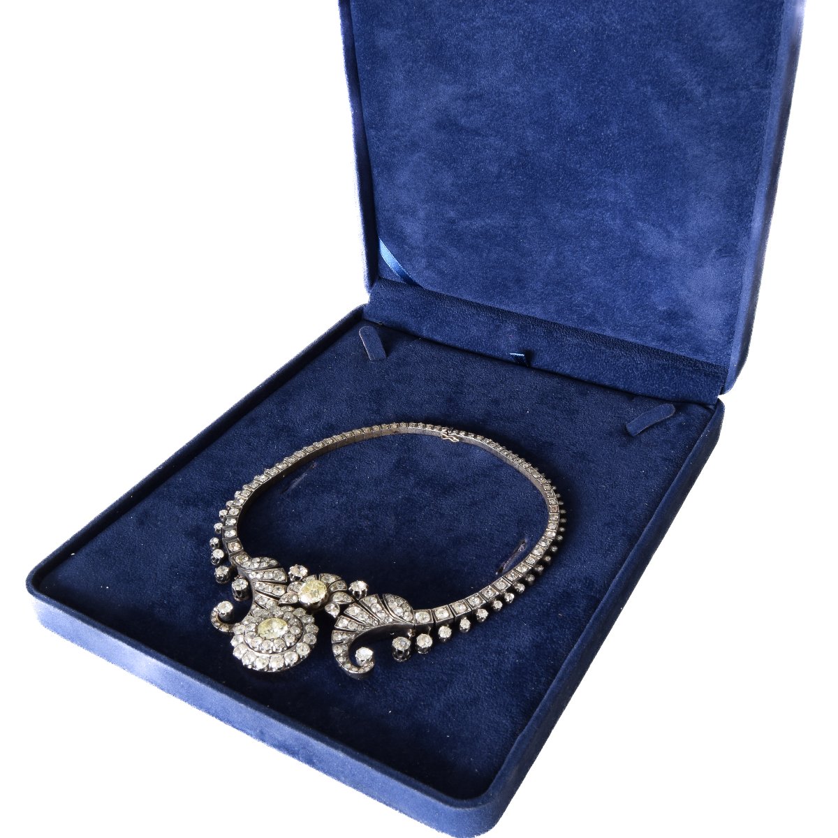 Importante Collana Antica del 1850 in Argento Oro e Diamanti   CL131 128-59 (000069)-photo-1