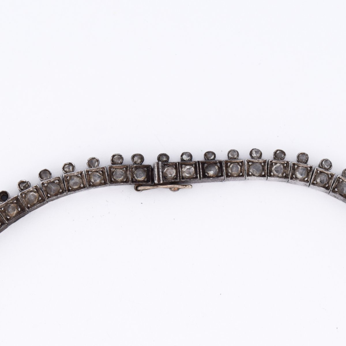 Importante Collana Antica del 1850 in Argento Oro e Diamanti   CL131 128-59 (000069)-photo-2