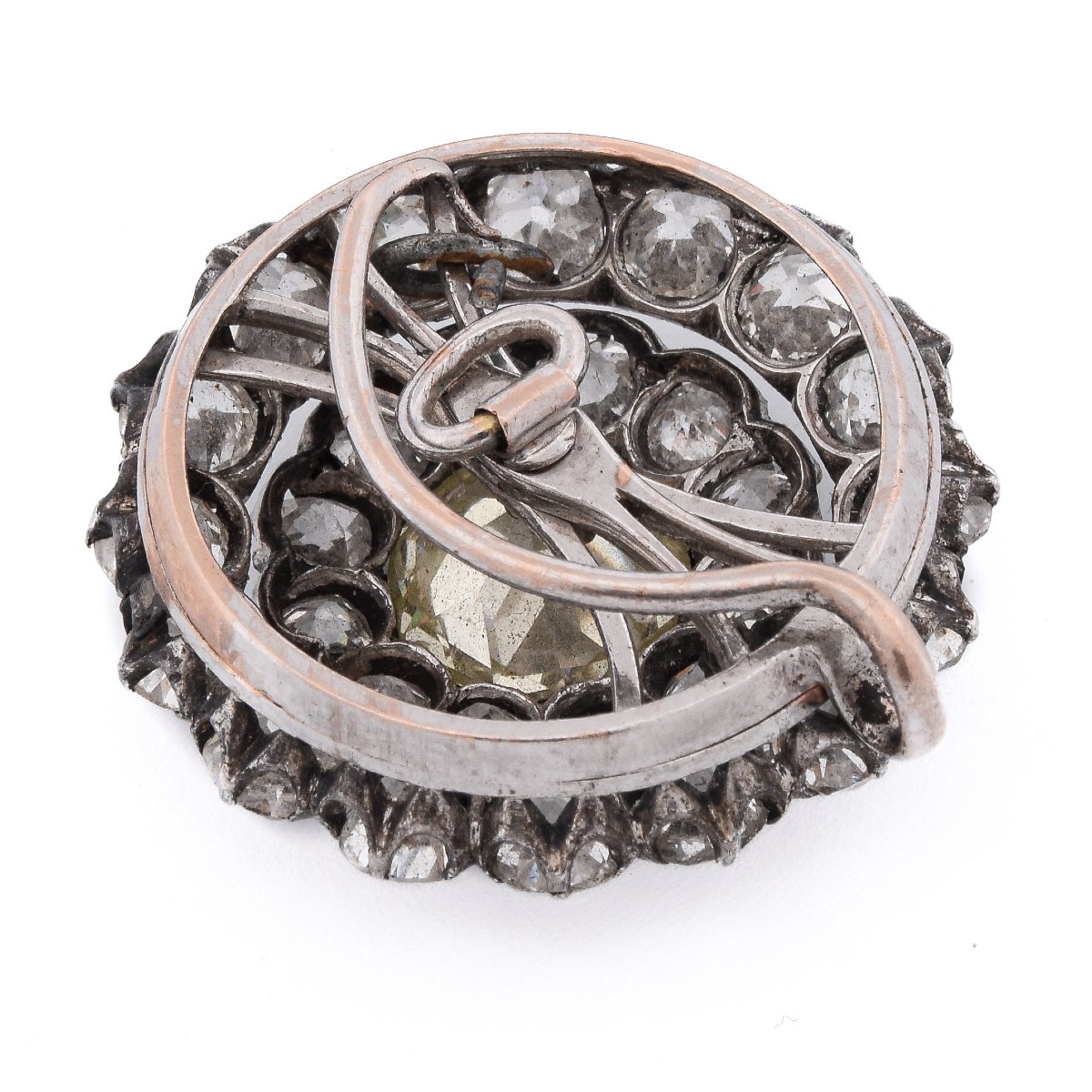 Importante Collana Antica del 1850 in Argento Oro e Diamanti   CL131 128-59 (000069)-photo-7