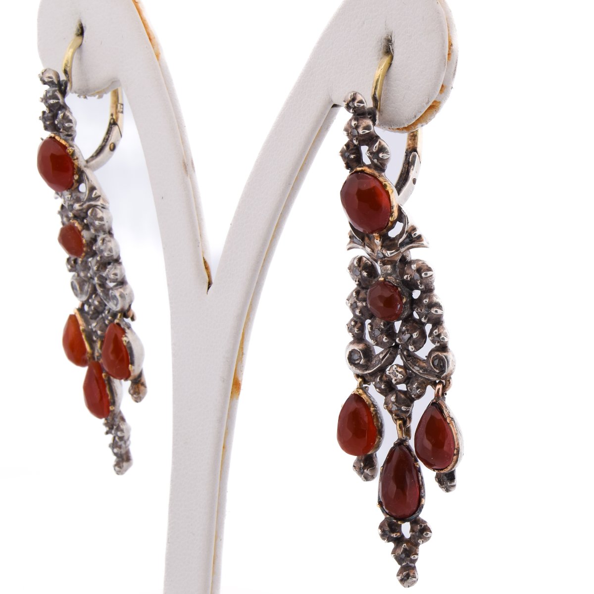 Orecchini Georgiani in Oro 12 KT e Corniola    OR86 107-72 (00519)-photo-1