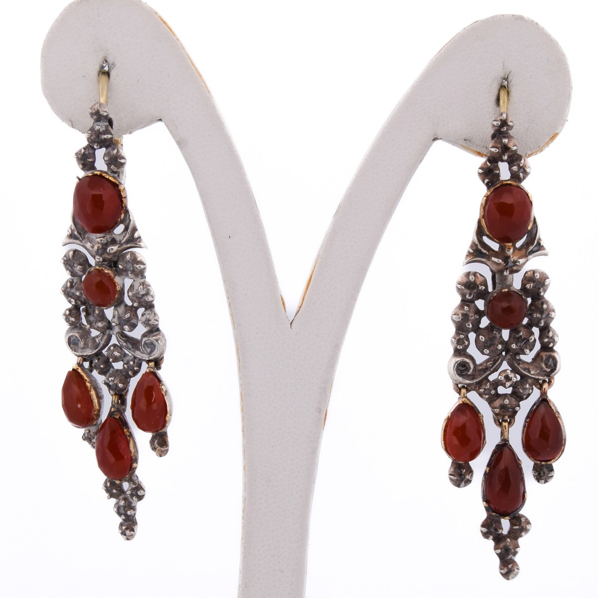 Orecchini Georgiani in Oro 12 KT e Corniola    OR86 107-72 (00519)