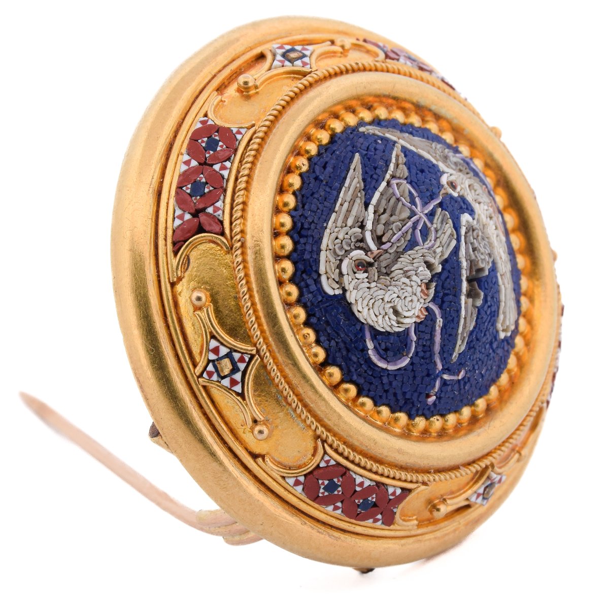 Spilla Italiana in Oro 18 KT con Micromosaico   SP76 116-63 (05229)-photo-2